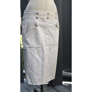 New Grace Elements Skirt Beige 6 Cotton Blend Strech
